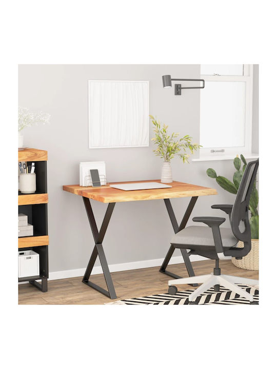 vidaXL Square Office Desk Surface made of Solid Wood Brown 80x80x2.5cm 370266 1pcs