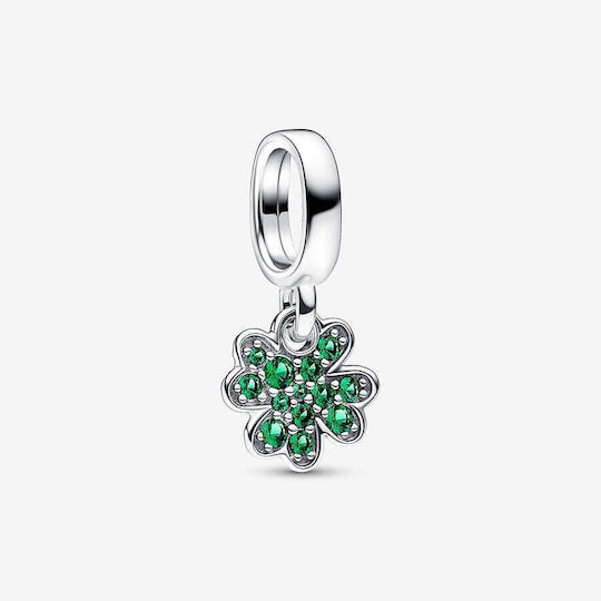 Pandora Metallic Pendant Motif for Jewelry in Shape Flower from Silver