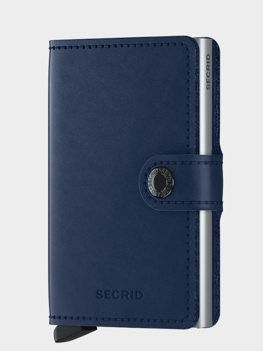 Кожен Мъжки Портфейл с RFID Син