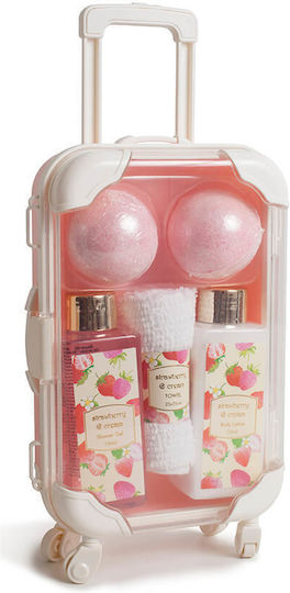 Pokhara Trolley Suitcase “strawberry And Cream” Skin Care Set