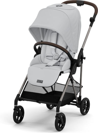 Cybex Gold Melio Ρυθμιζόμενο Καρότσι Μωρού Kατάλληλο για Nεογέννητο Fog Grey 6.1kg