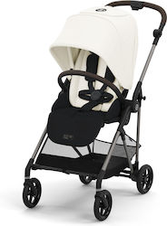 Cybex Gold Melio Reglabil Cărucior pentru Bebeluși Potrivit pentru Nou-născut Canvas White 6.1kg