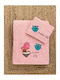 Palamaiki Βρεφική Πετσέτα Προσώπου/Χεριών Pink 2τμχ Βάρους 380gr/m²