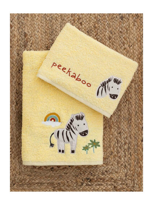 Palamaiki Set of baby towels 2pcs Yellow Weight 380gr/m²