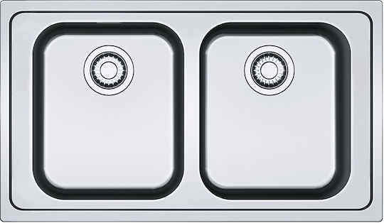 Franke Srx 620-86 1010454908 Drop-In Мивка от Синтетичен Гранит Ш86xД50см Сребрист