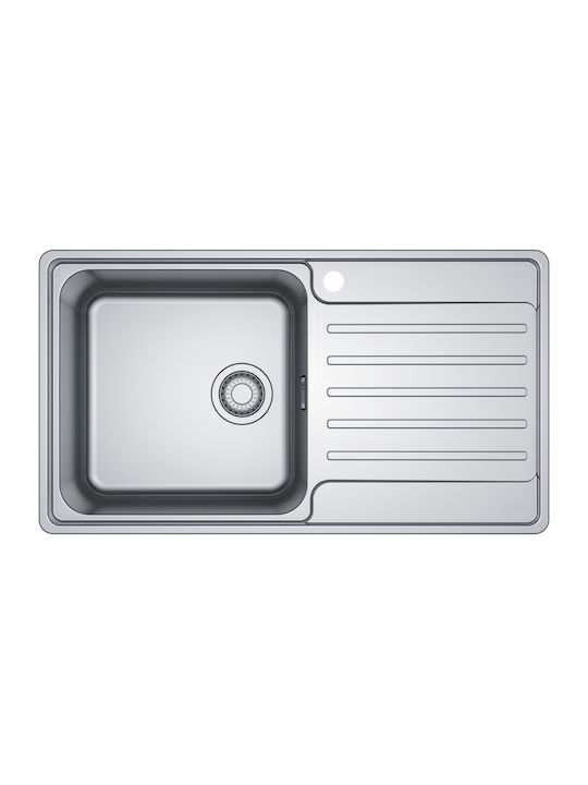 Franke Bcx 611 Ένθετος Νεροχύτης Αριστερός Inox Μ86xΠ48cm Ασημί