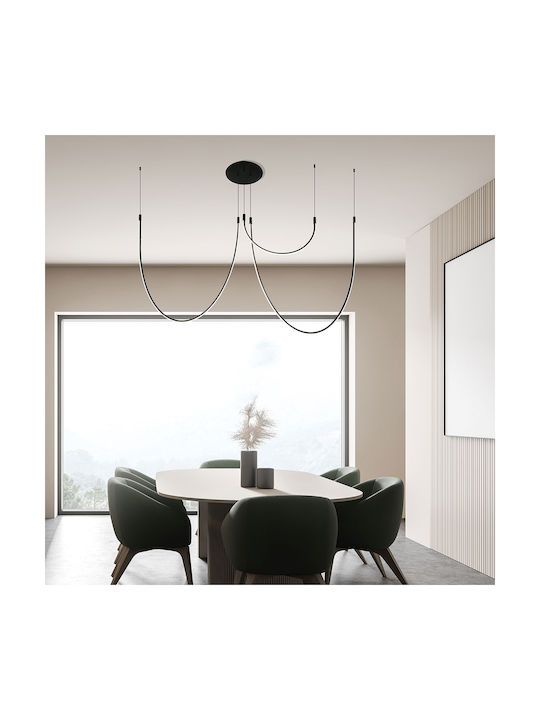 Zambelis Lights Регулируема Висящо Осветително Тяло Черен 160x80см.