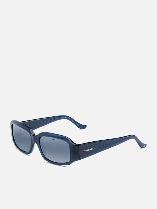 Women's Sunglasses with Blue Plastic Frame and Blue Gradient Lens