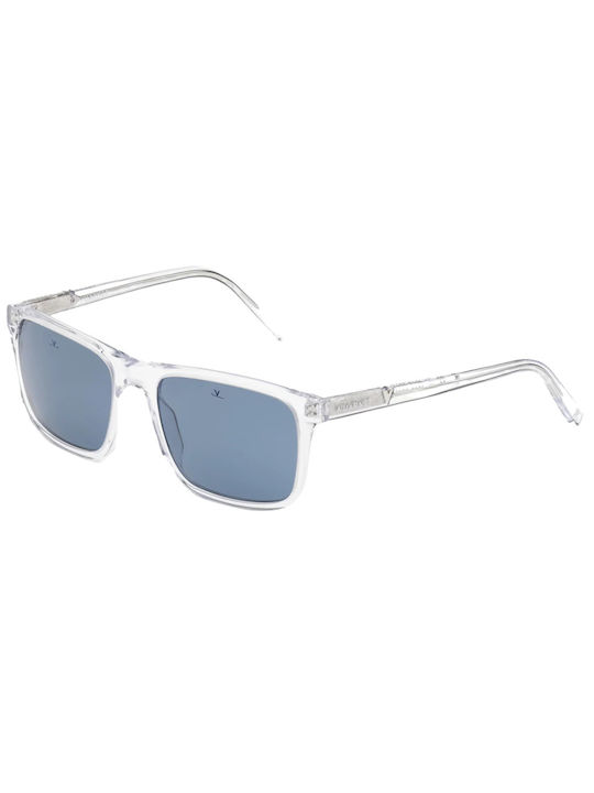 Vuarnet Men's Sunglasses with Transparent Plastic Frame and Blue Lens VL161900120622