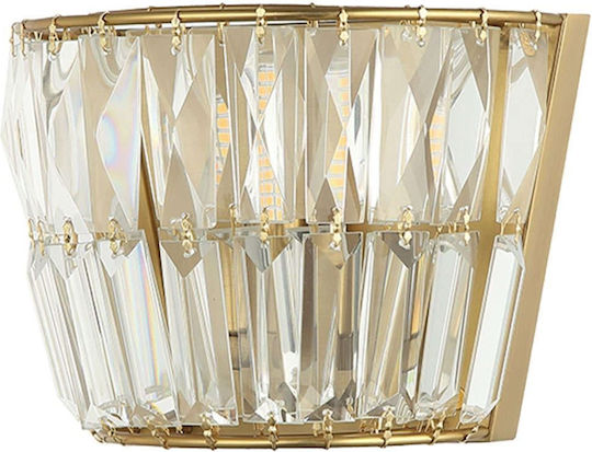 Zambelis Lights Modern Wall Lamp with G9 Lamp Bulb Base Gold 20x12x12cm