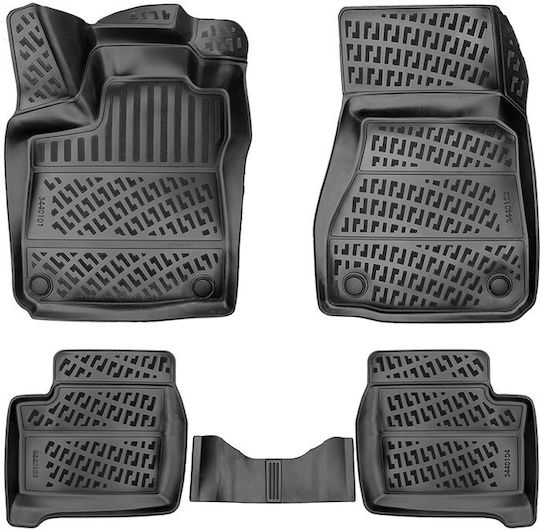 Carro 234274 Πατάκια Σκαφάκια 3d Λάστιχο Tpe Smart Forfour W453 2014+ 4 Τεμάχια Μαύρα
