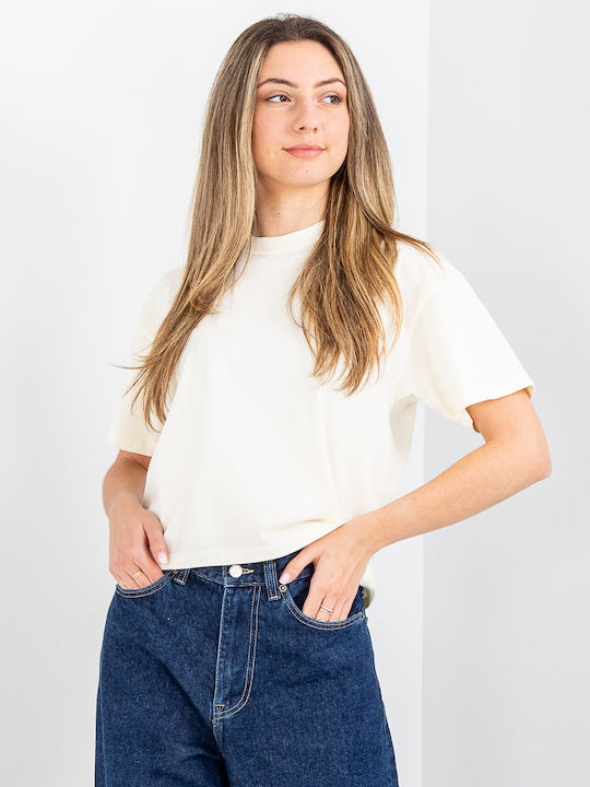 Liquid Bouquet Raegan Γυναικείο Crop T-shirt Λευκό