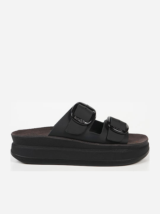 Ανατομικα Flatforms Fantasy Sandals Μαύρο S1100