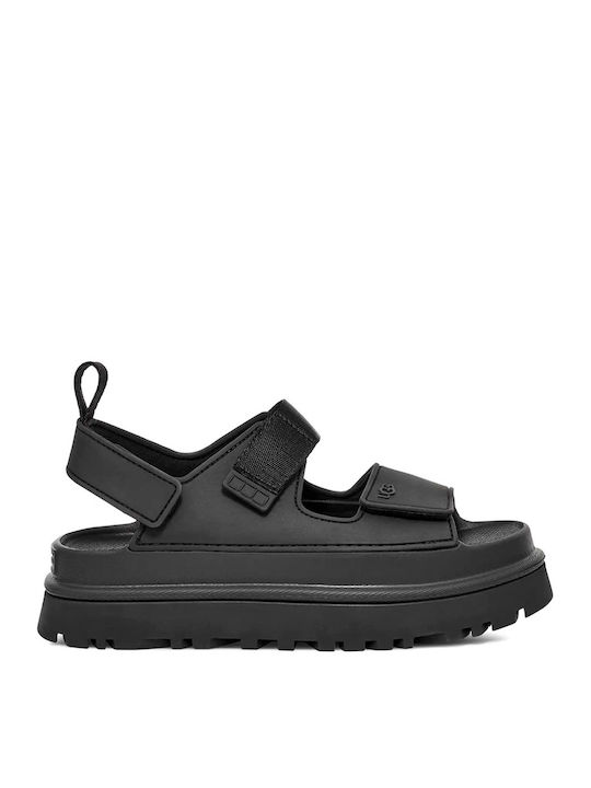 Ugg Australia Synthetic Leather Women's Sandals Black