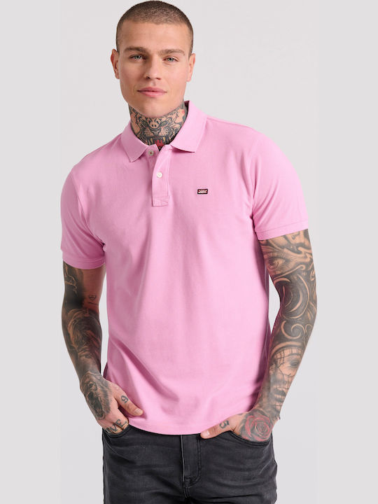 Funky Buddha Polo Short Sleeve Blouse Fuchsia