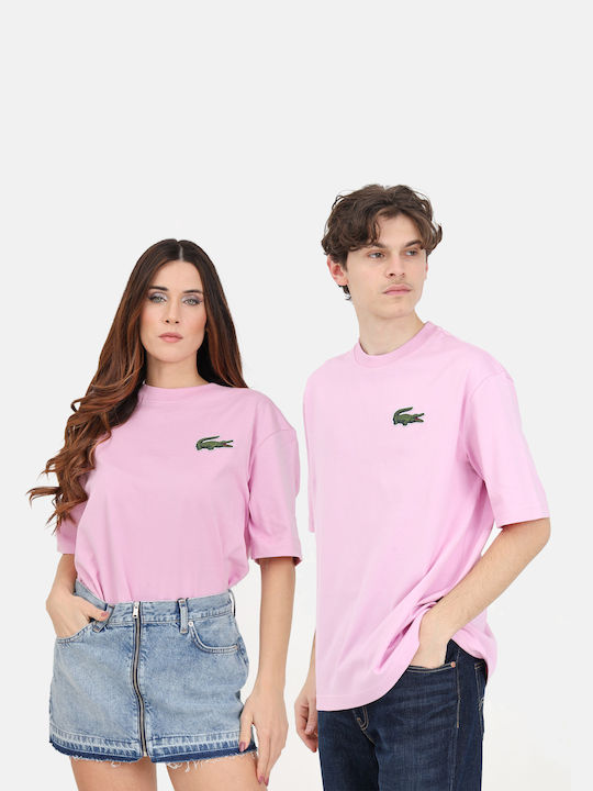 Lacoste T-shirt Bărbătesc cu Mânecă Scurtă Pink