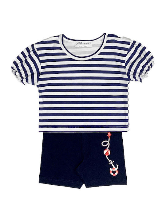 Kinder-Set mit Shorts Sommer 2Stück Blue