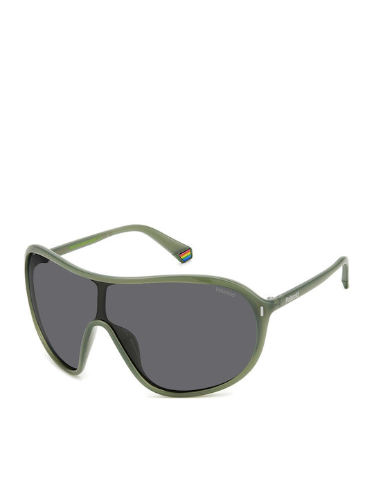 Polaroid Unisex Sunglasses with Green Plastic F...