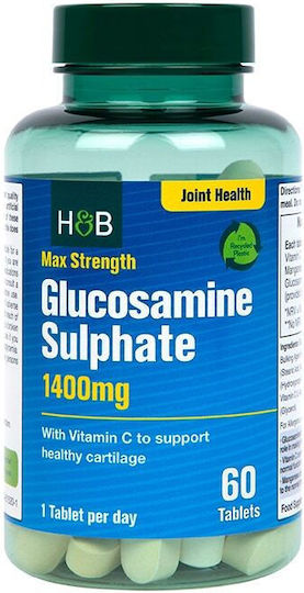 Holland & Barrett Sulfat de glucozamină 1400 mg 60 Comprimate