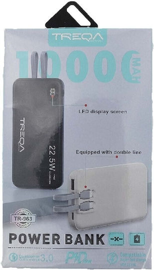 Treqa TR-963 Power Bank 10000mAh Μαύρο