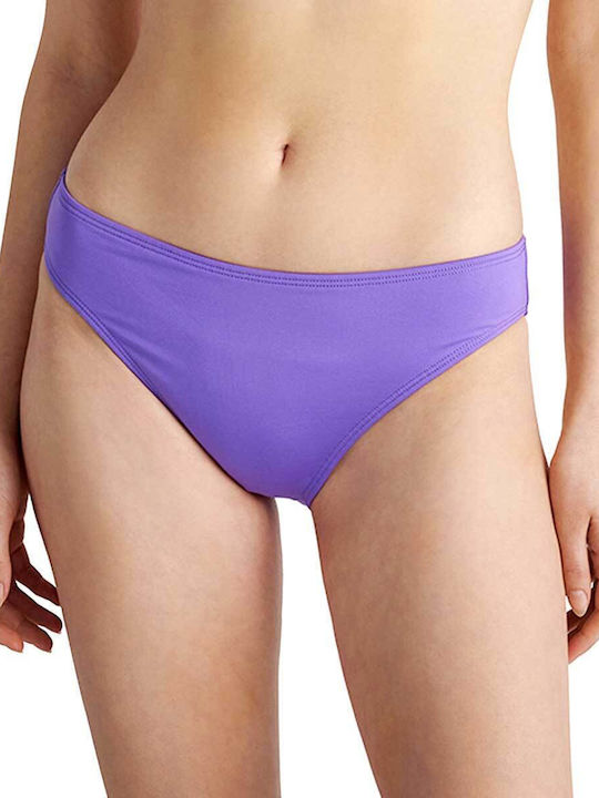 Blu4u Swimwear Bikini Bottom Solids Regular Loose Back Bikini Bottoms Purple