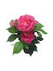 Marhome Künstliche Pflanze in Blumentopf Pfingstrose Rosa 45cm 1Stück