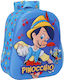 Disney Pinocchio Σχολική Τσάντα Πλάτης Νηπιαγωγείου με Θήκη για Παγούρι Μπλε 8.64lt 27 x 10 x 33εκ