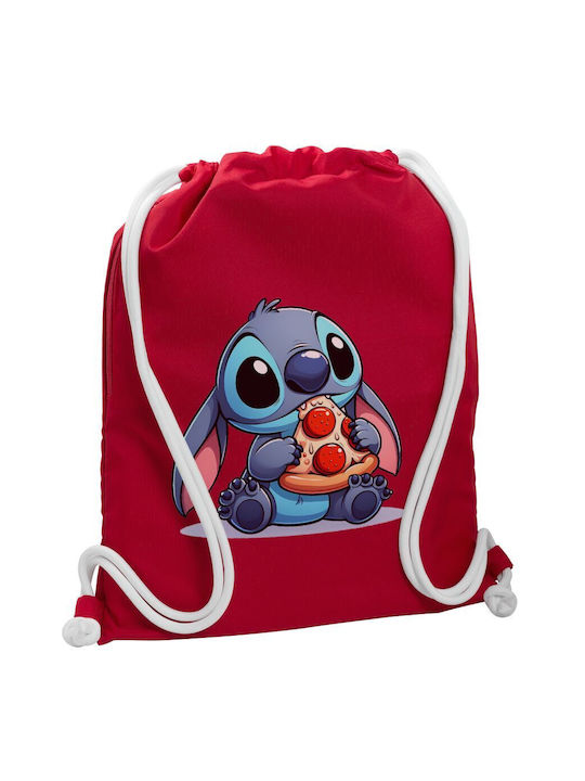 Koupakoupa Stitch Pizza Gym Backpack Red