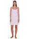 Vamp Women's Nightgown Brittany Cherries 20316 Plaid White