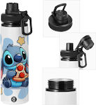 Koupakoupa Stitch Pizza Kids Water Bottle Lilo & Stitch Aluminium with Straw 850ml