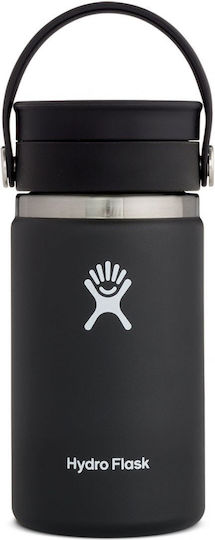 Hydro Flask Wide Mouth Bottle Thermos Stainless Steel BPA Free 355ml Black