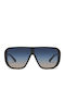 Quay Australia Men's Sunglasses with Black Plastic Frame and Blue Gradient Lens CENTERSTAGE-BLK/INKTP