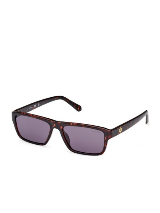 Guess Men's Sunglasses with Brown Tartaruga Plastic Frame and Purple Lens GU00085 52Y