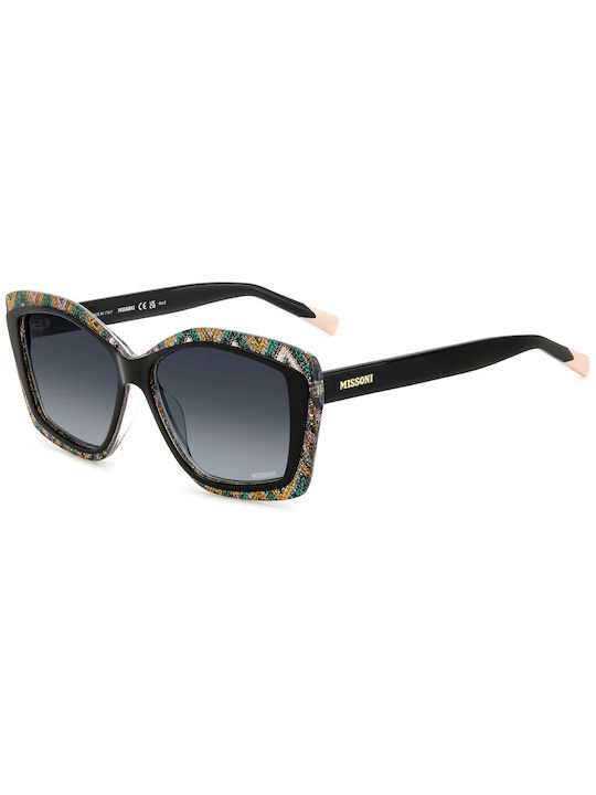Missoni Sonnenbrillen mit Mehrfarbig Schildkröte Rahmen und Schwarz Verlaufsfarbe Linse MIS 0187/G/S OHC/9O
