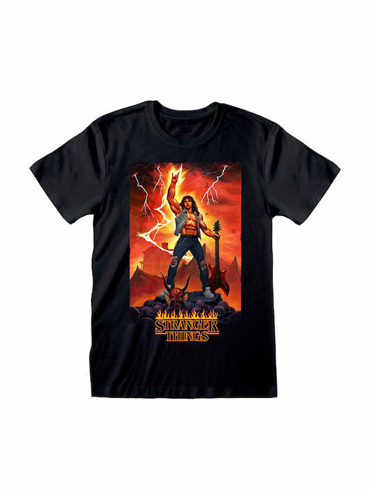 Stranger Things T-shirt Eddie Rocks 6548-213 5056599740341 T Shirts Heroes Black Xl