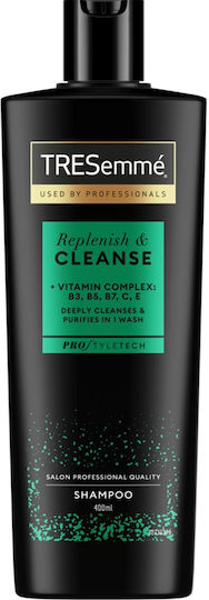 TRESemme Replenish & Cleanse Shampoos Tiefenreinigung & Glanz für Ölig Haare 400ml