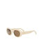 Celine Women's Sunglasses with Beige Plastic Frame and Brown Lens cl40194u-24E