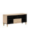 TV Stand from Solid Wood Brown L100xW33xH46cm