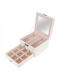 Jewellery Box with Mirror White 16x16x11cm