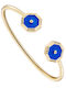 Loisir Pierrot Bracelet Metallic Gold Plated Fixed Elements Blue Enamel Zirconia Enamel 02l15-01644