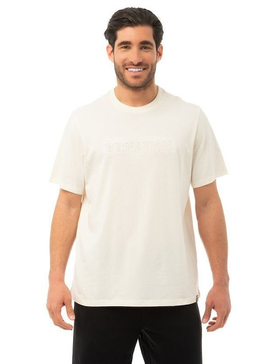 Be:Nation Herren T-Shirt Kurzarm offwhite