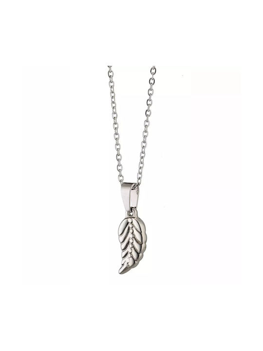 Unisex Necklace Unisex Stainless Steel Feather Necklace Small