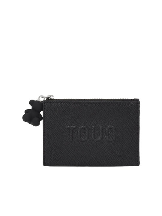 Tous Small Leather Women's Wallet Cards Black