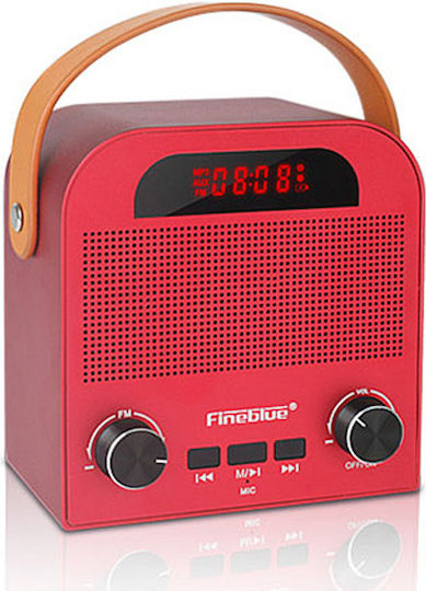Fineblue FM-888 Φορητό Ραδιόφωνο με Bluetooth Κόκκινο