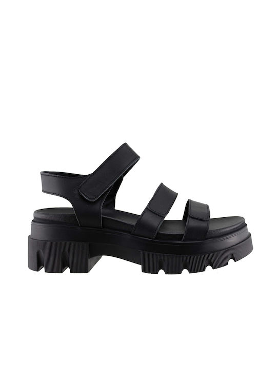 Sandale din piele pentru femei Catwalk 402 Negru