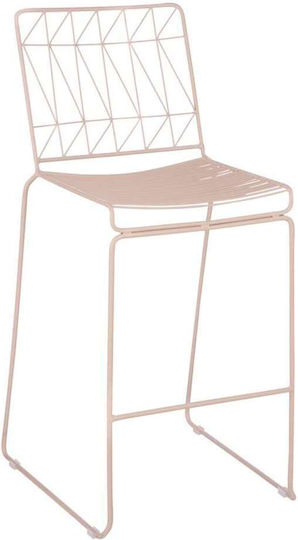 Stool for Bar Outdoor Απαλό Ροζ 112x55x58cm