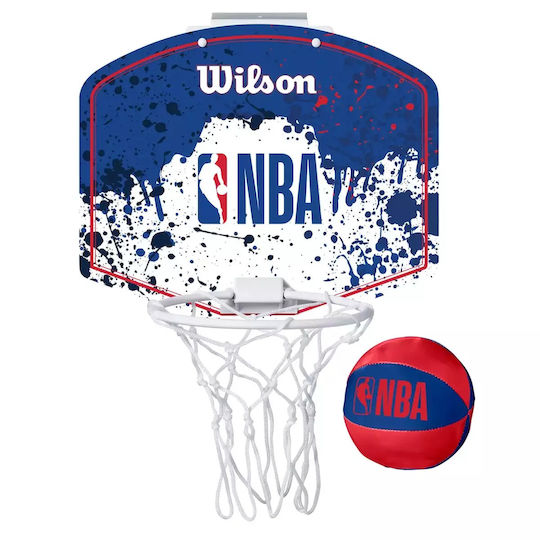 Wilson Indoor & Outdoor Over Door Basketball Hoop with Ball Nba Team Mini Hoop
