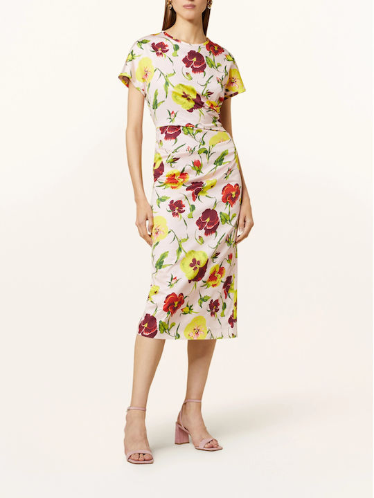 Sommer Midi Damenkleid für Hochzeit - Taufe Rosa