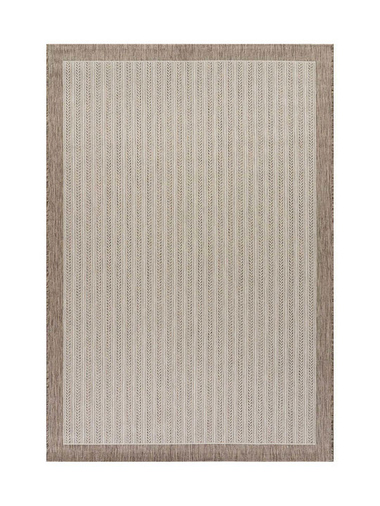 Madi Roadway Rectangular Rug Brown