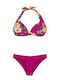 Bonito Bikini Set Bra & Slip Bottom Fuchsia Floral